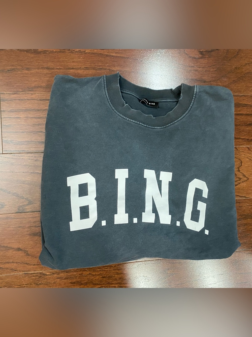 Anine Bing Tyler sweatshirt dark grey size XL distressed